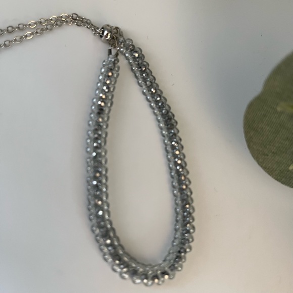 NEW Hand Crafted Gray and Silver Tennis Bracelet - Picture 6 of 8